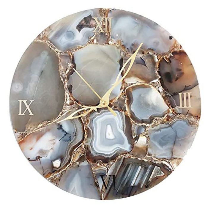 Agate and Quartz Clock