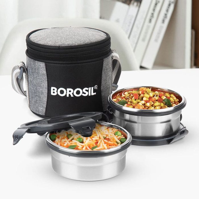 Borosil Feast Stainless Steel Lunch Box