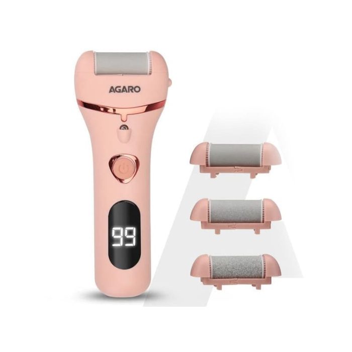 Callus Remover with 3 Interchangeable Head Rollers