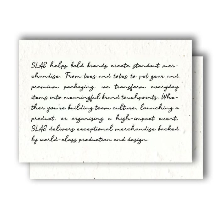 Handwritten Message on Seed Paper
