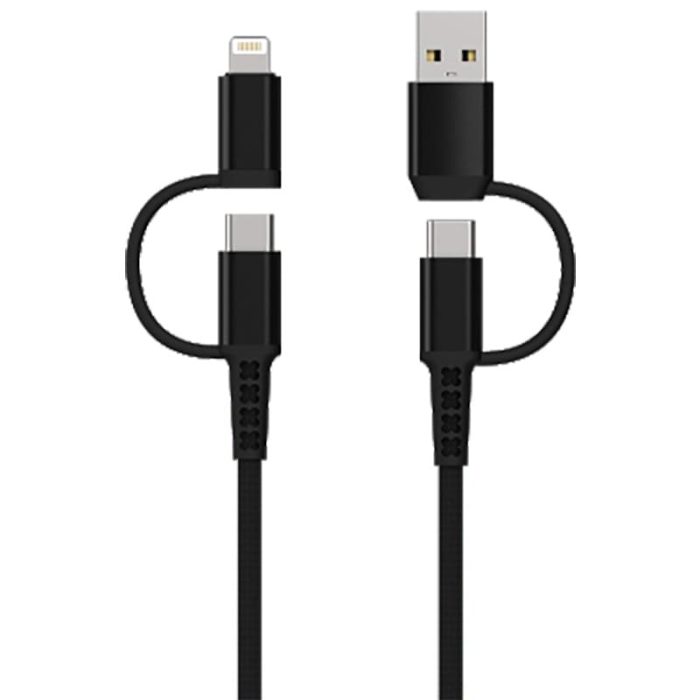 Hook Cable Braded Cable 4 In 1 Black LTC-702