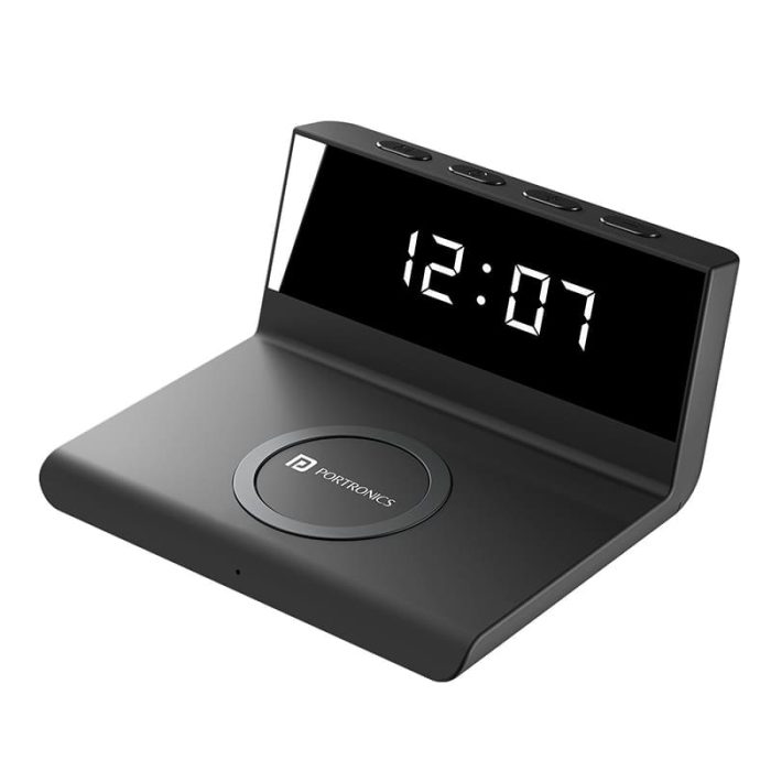 Portronics Digital Clock with Charging Pad