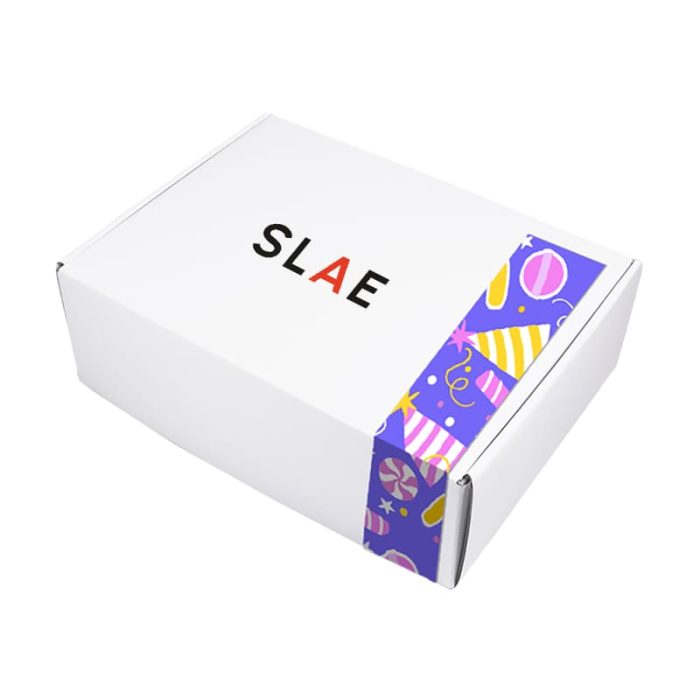 White Mailer Box with Side Sticker