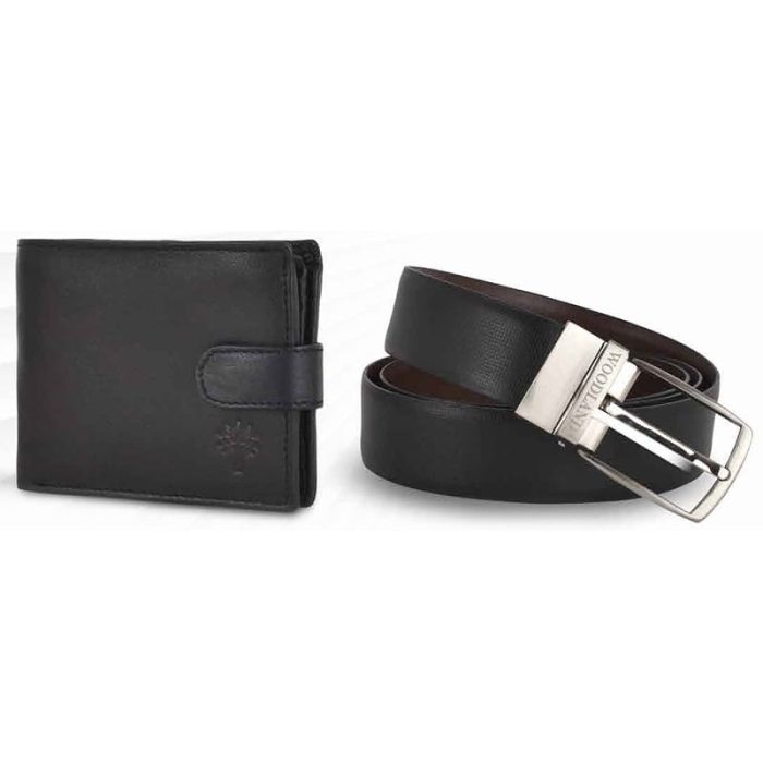 Woodland Mens Wallet & Belt Combo Set