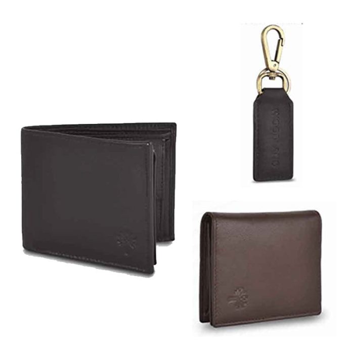 Woodland Mens Wallet, Cardholder & Keychain Combo Set