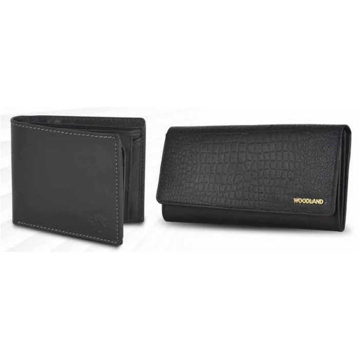 Woodland Mens Wallet & Women Clutcher Combo Set
